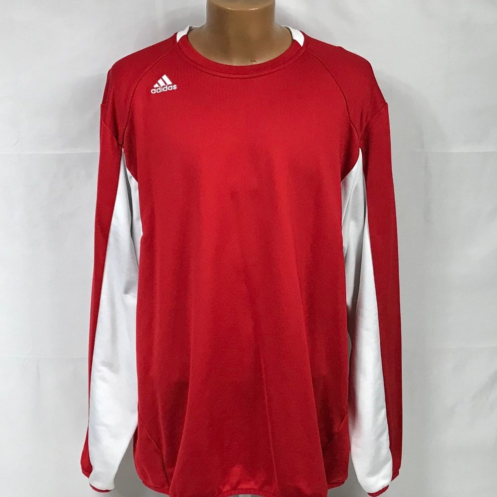 ADIDAS Men's Red Long Sleeve Climalite Size 2XL